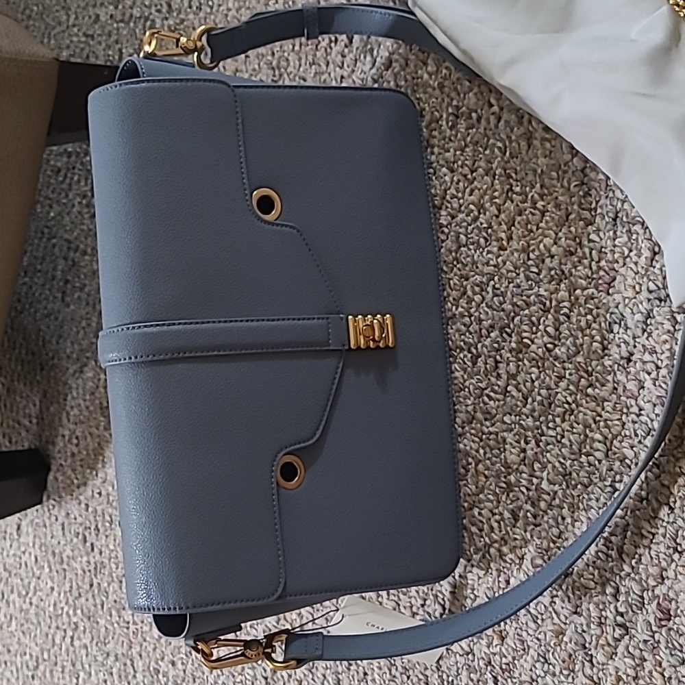 Light blue Blair double chain handle bag - Picture 5 of 6